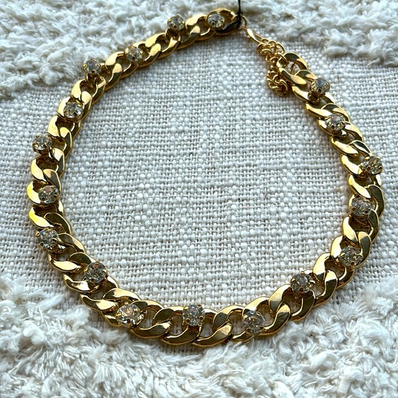 Beautiful necklace..alternating high/low stones on a chain link  with extender - Picture 5 of 9